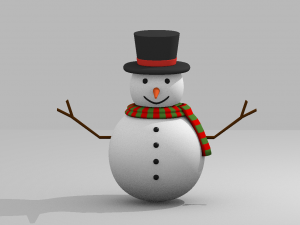 Snowman 001 Modello 3D