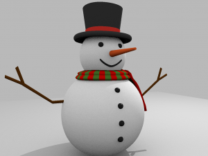 Snowman 001 Modello 3D