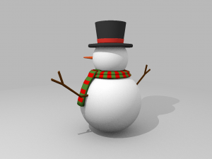 Snowman 001 Modello 3D