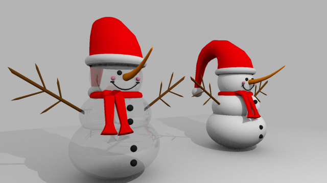 Snowman 002 3D Модель .c4d .max .obj .3ds .fbx .stl .blend 