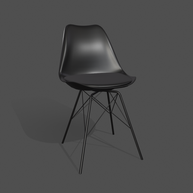 Chaise Noir Modèle 3D .c4d .max .obj .3ds .fbx .stl .blend 
