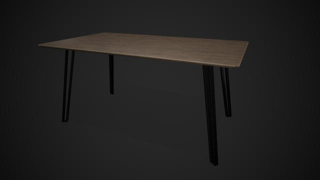 Dining Table 3D Model .c4d .max .obj .3ds .fbx .stl .blend 