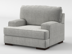 Singel Sofa With Wood Legs 3D 模型
