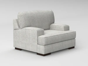 Singel Sofa With Wood Legs 3D Model