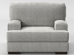 Singel Sofa With Wood Legs 3D-Modell