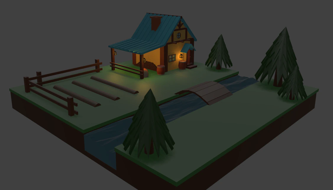 Foresters house 3D Model .c4d .max .obj .3ds .fbx .stl .blend 