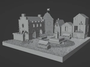 Foggy night 3D Model