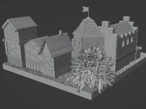 Foggy night 3D Model