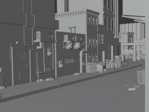 Night city street 3Dモデル