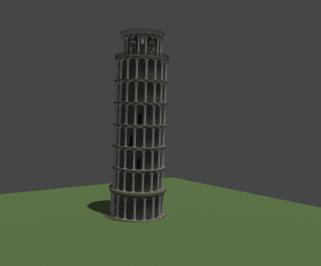 Leaning tower of pisa Modelo 3D .c4d .max .obj .3ds .fbx .stl .blend 
