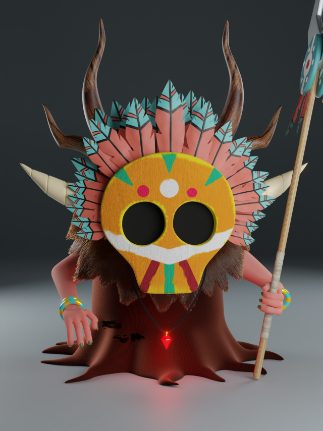 Shaman blender 3D 模型 .c4d .max .obj .3ds .fbx .stl .blend 