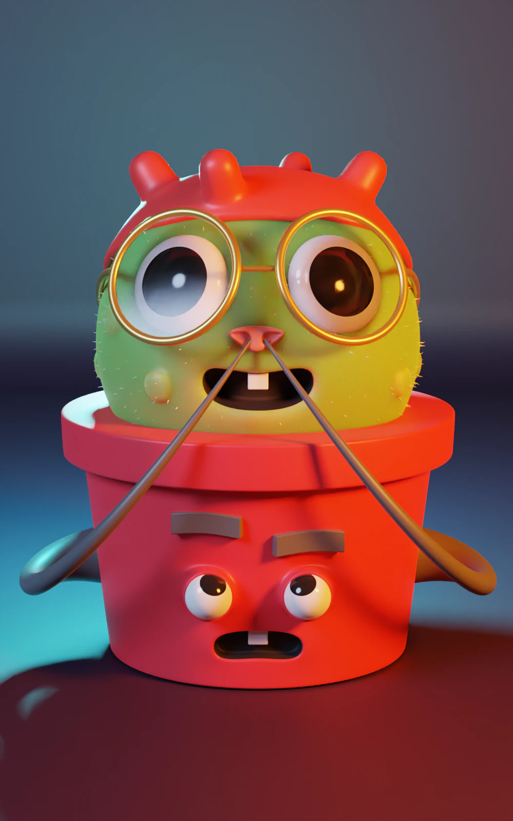 Baby cactus 3D Model .c4d .max .obj .3ds .fbx .stl .blend 