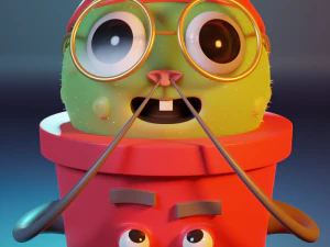 B&eacute;b&eacute; cactus Modèle 3D