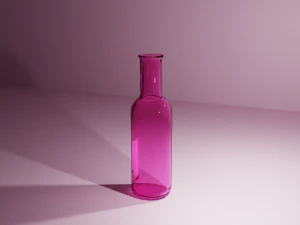 गुलाबी बोतल 3D मॉडल