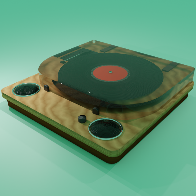 Record player 3D 모델 .c4d .max .obj .3ds .fbx .stl .blend 