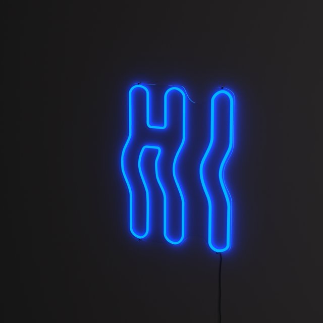 HI WAVY NEON 3D Model .c4d .max .obj .3ds .fbx .stl .blend 