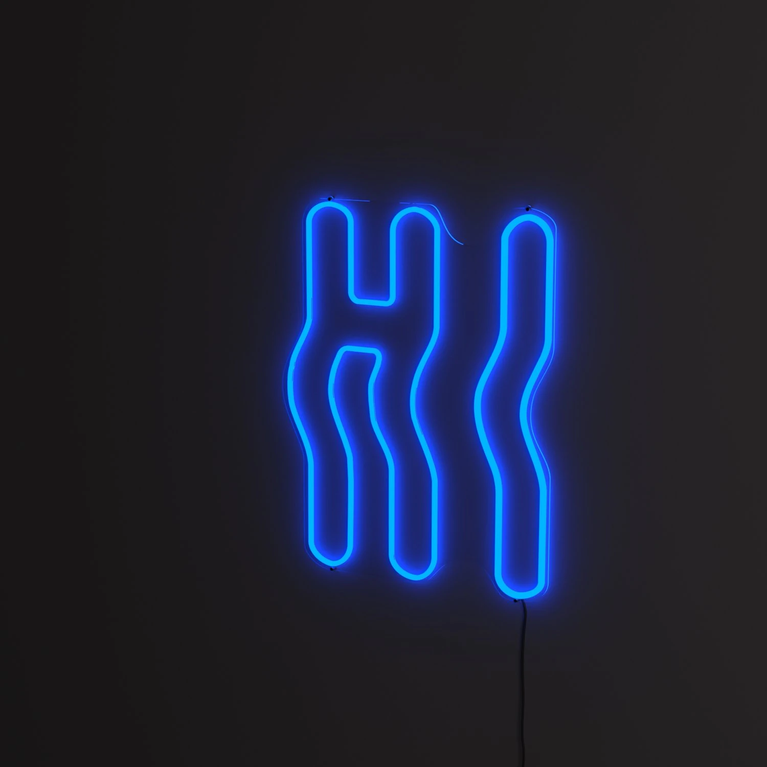 HI WAVY NEON 3D Model .c4d .max .obj .3ds .fbx .stl .blend 