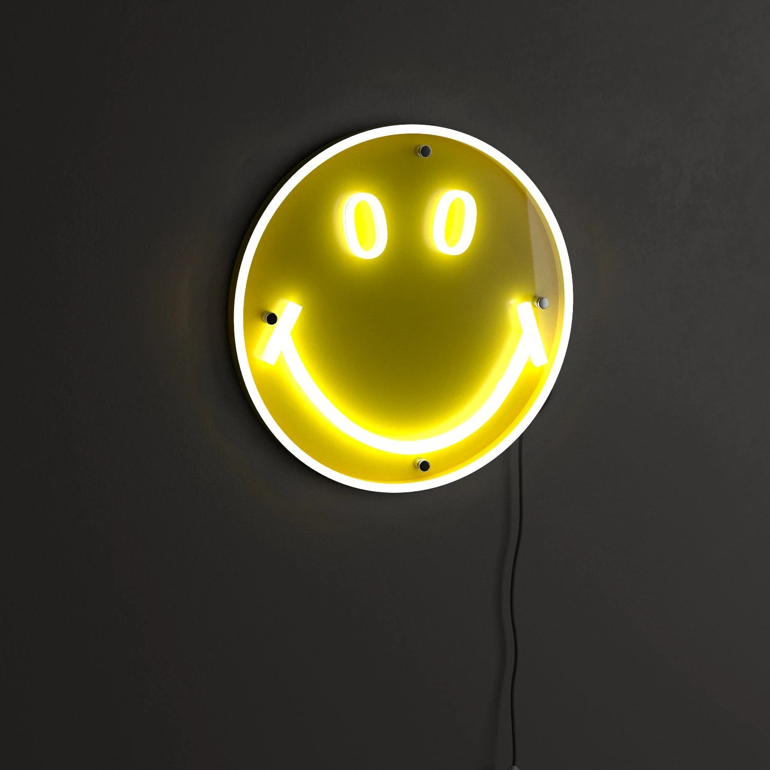 SMILEY CLASSIC NEON 3D Model .c4d .max .obj .3ds .fbx .stl .blend 