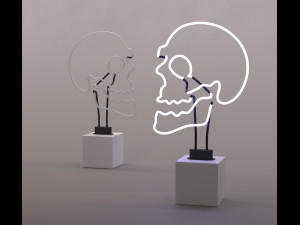 SCULL NEON LIGHT Model 3D