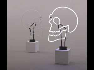 SCULL NEON LIGHT 3D Model