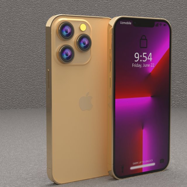 IPHONE 13 PRO MAX 3D Model .c4d .max .obj .3ds .fbx .stl .blend 