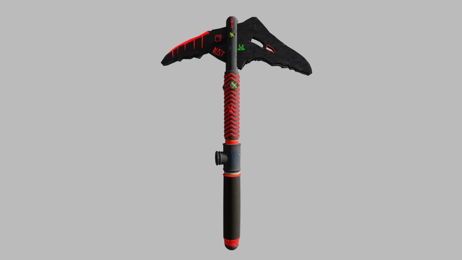 Low poly ice axe 3D Model .c4d .max .obj .3ds .fbx .stl .blend 
