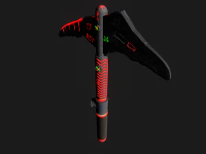 Low poly ice axe 3D Model