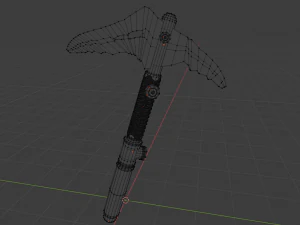 Low poly ice axe 3D Model