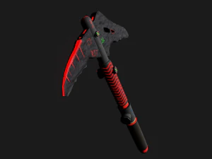 Low poly ice axe 3D Model