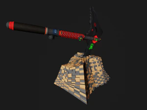Low poly ice axe 3D Model