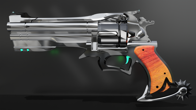 Revolver Stylized revolver Modèle 3D .c4d .max .obj .3ds .fbx .stl .blend 