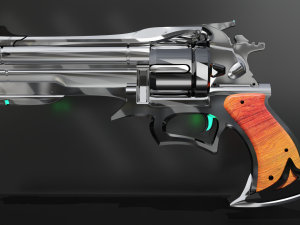 Revolver Stylized revolver Modelo 3D