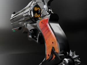Revolver Stylized revolver Modèle 3D