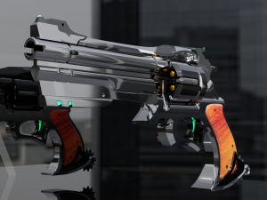 Revolver Stylized revolver Modèle 3D