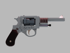 Revolver Lowpoly Highpoly model 3D मॉडल