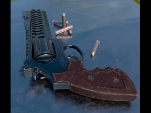 Nighthawk custom revolver 3D 模型