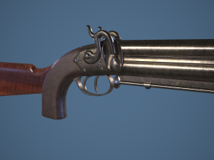 Howdah Hollis pistol 3D Model