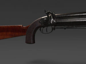 Howdah Hollis pistol 3D Model