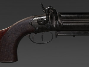 Howdah Hollis pistol 3D मॉडल