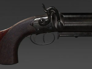 Howdah Hollis pistol 3D Model