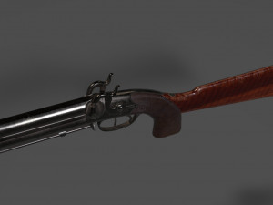 Howdah Hollis pistol 3D मॉडल