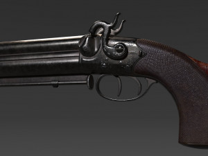 Howdah Hollis pistol 3D मॉडल