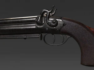 Howdah Hollis pistol 3D Model