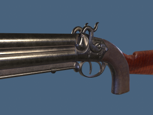 Howdah Hollis pistol 3D मॉडल