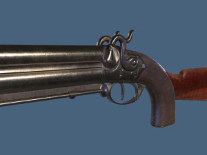 Howdah Hollis pistol 3D Model