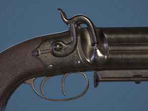 Howdah Hollis pistol 3D Model