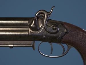 Howdah Hollis pistol 3D Model