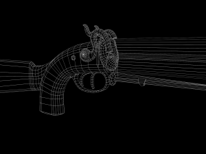 Howdah Hollis pistol 3D मॉडल