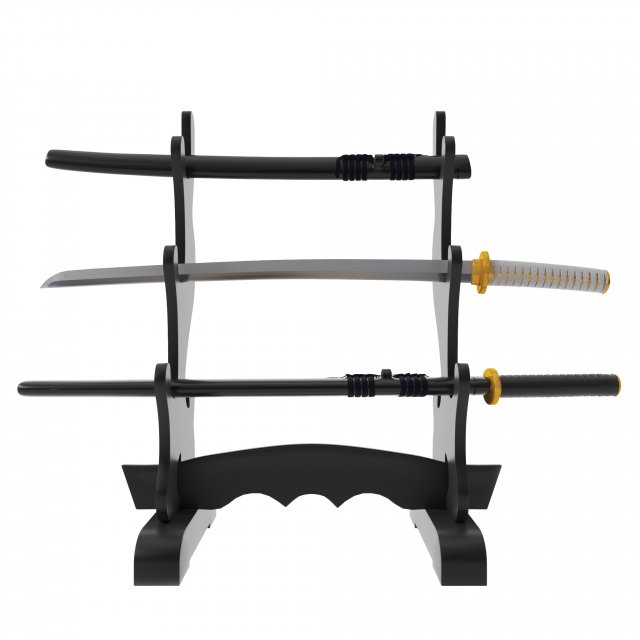 Samurai sword Modelo 3D .c4d .max .obj .3ds .fbx .stl .blend 