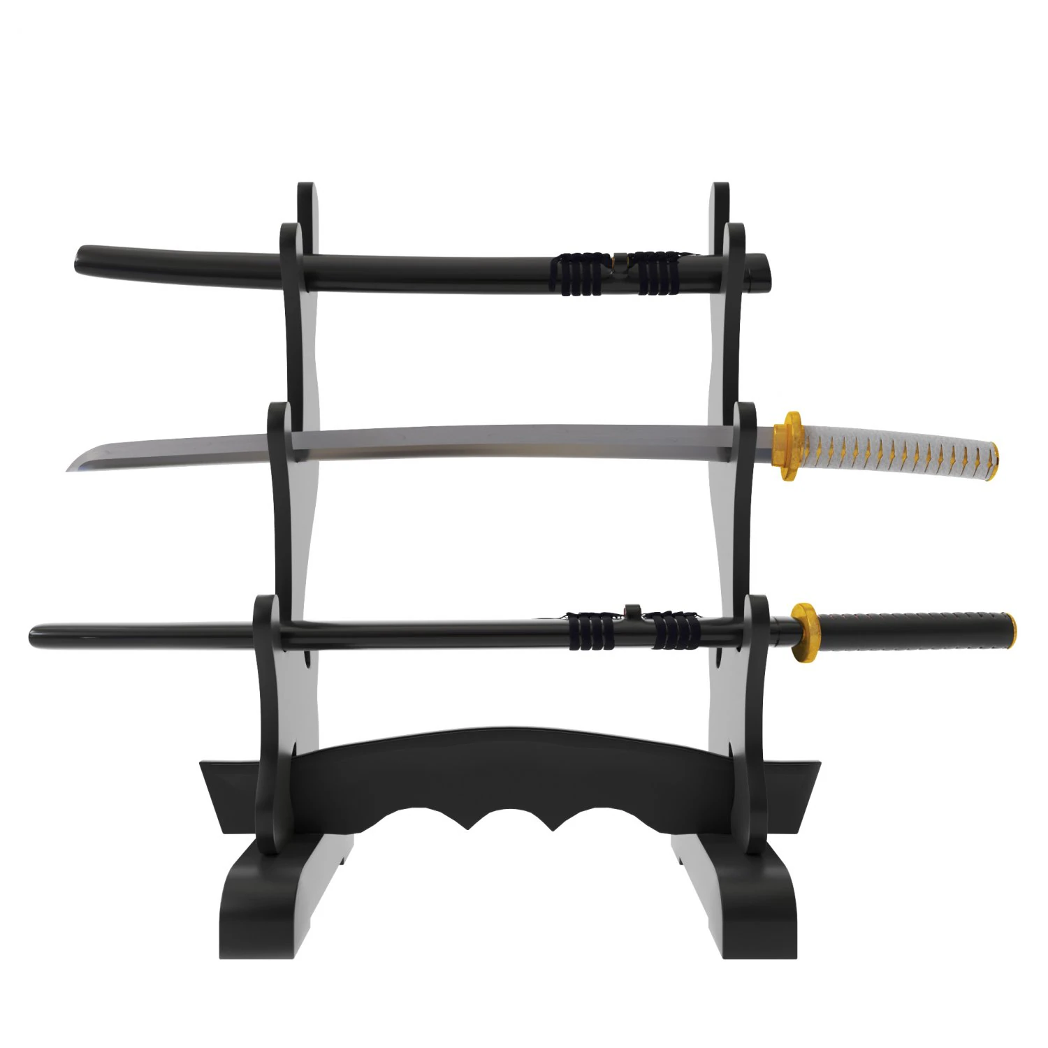 Samurai sword 3D Model .c4d .max .obj .3ds .fbx .stl .blend 